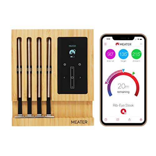 MEATER Block | Premium Kabelloses Smart-Fleischthermometer für Ofen Grill Küche BBQ Smoker Rotisserie mit Bluetooth und WiFi Digitalverbindung