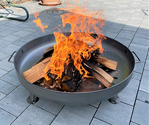 Czaja Feuerschalen® Feuerschale Bonn Ø 80 cm - mit Wasserablaufbohrung - Feuerschalen für den Garten, Terrasse und Balkon, Feuertonne und Feuerkorb, große Feuerstelle für den Garten