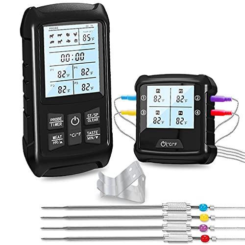 Digital Grillthermometer Fleischthermometer Bluetooth Funk BBQ Thermometer 